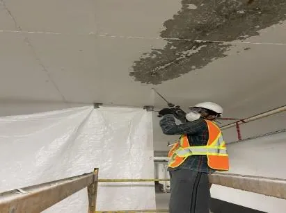 Concrete repair works in progress