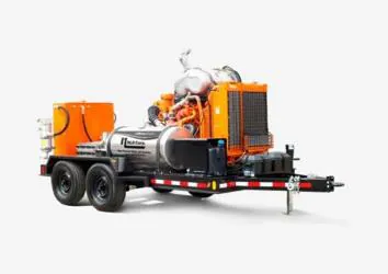 Trailer-mounted water-jetting unit