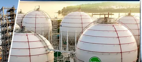 Spherical LNG storage tanks